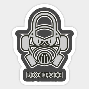 Lock Face Figure Logo Sticker